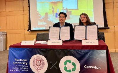 Consulus and Institute on Religion, Law & Lawyer’s Work at Fordham Law School Signs Strategic Partnership